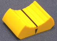 PG-02-P39075/6- Fader Knob: Yellow (with black Line) - 16mm wide